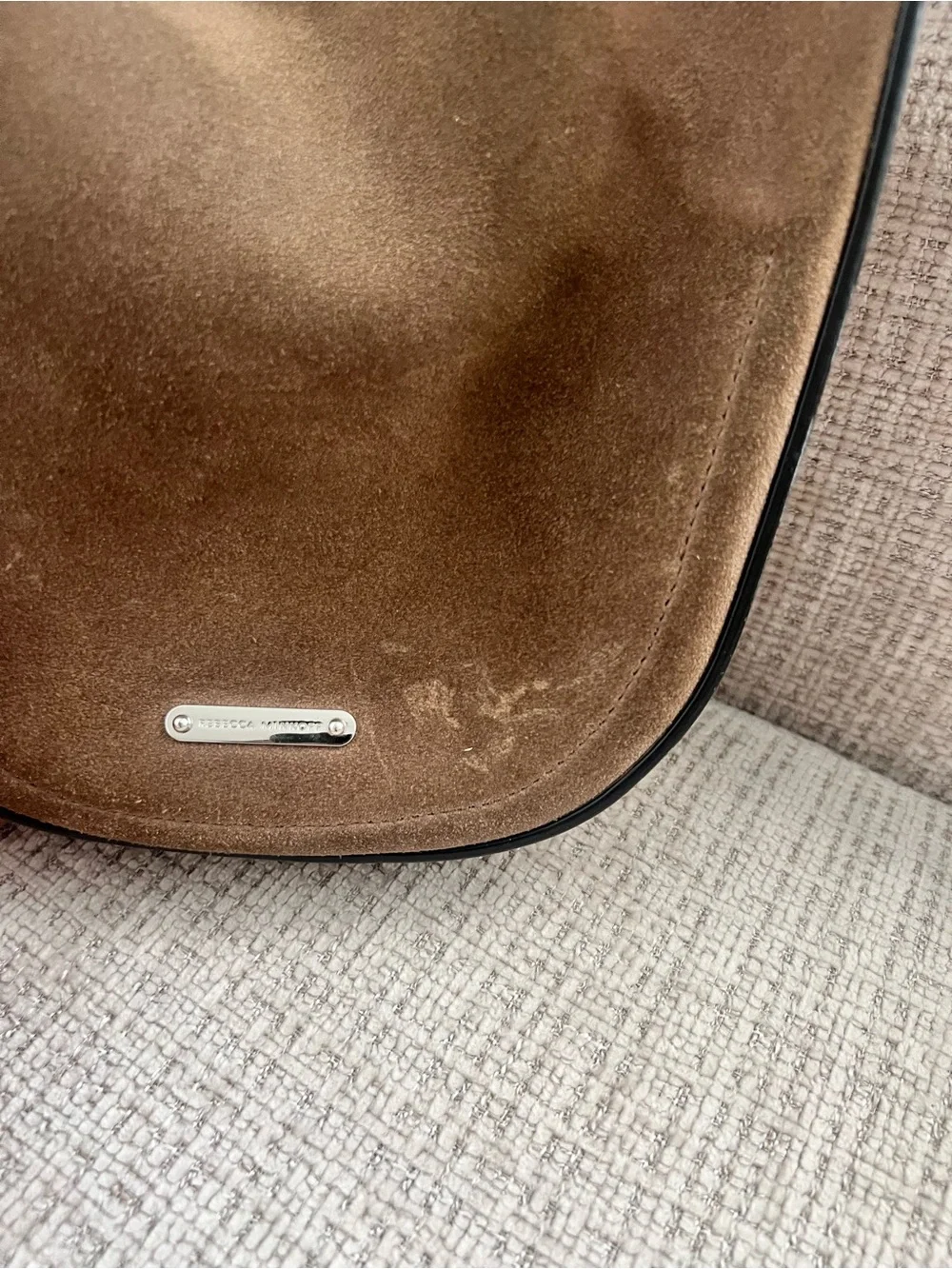 Rebecca Minkoff Brown Suede Drawstring Hobo with Tassel